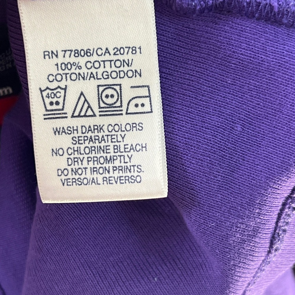 Tommy Jeans Vintage Retro Purple Polo Short Sleeve 90s Streetwear Large Grunge - Picture 5 of 5